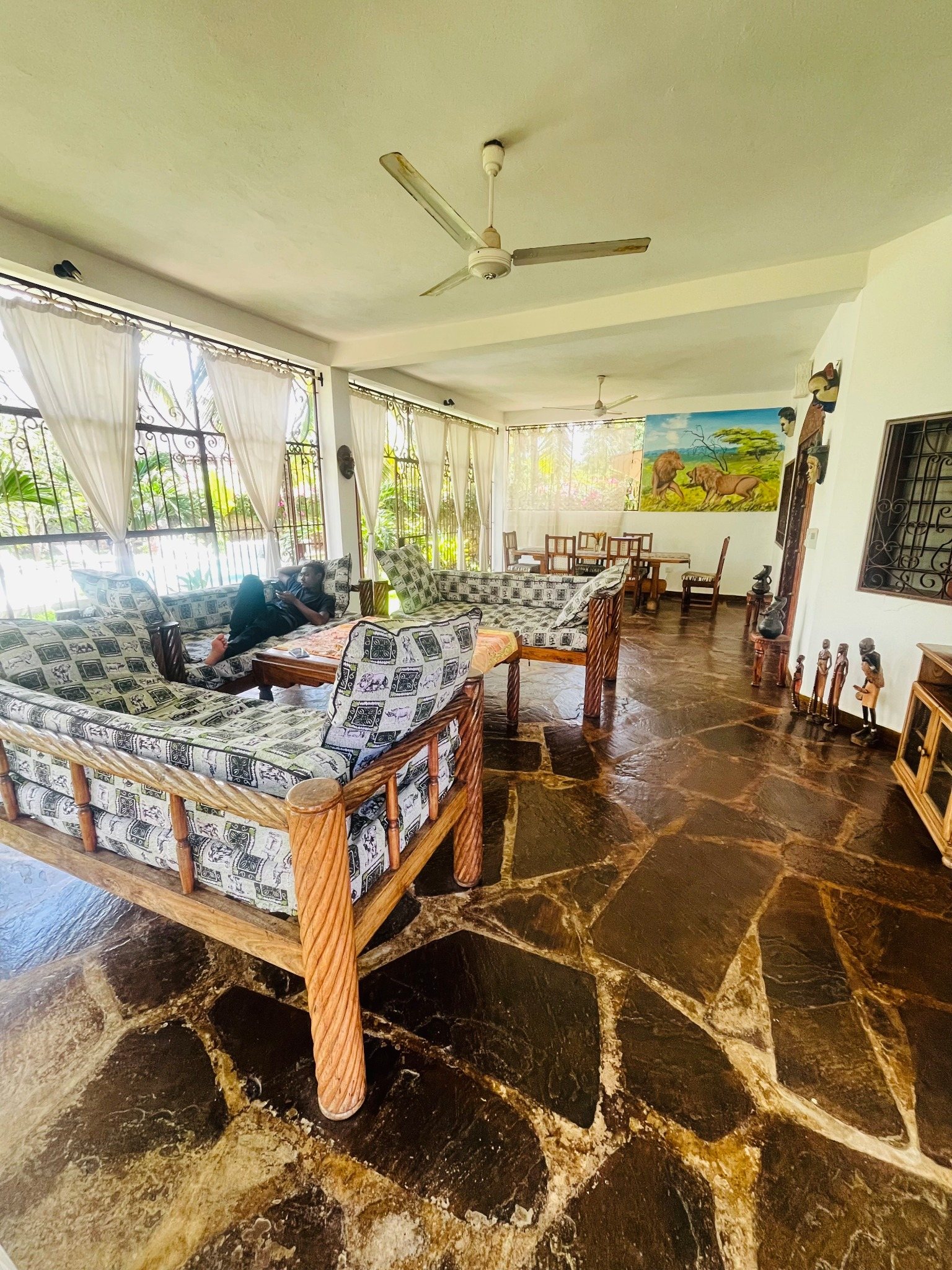 Spacious living room at Villa Candy Watamu
